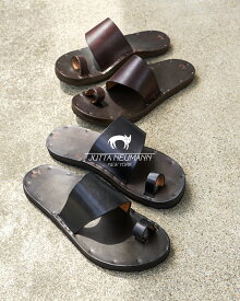 【最大15%OFFクーポン対象】ユッタニューマン JUTTA NEUMANN アリス ALICE レザートングサンダル (ラウンド) メンズ 本革 スライドサンダル シューズ 靴 ハンドメイド アメリカ製 ブラック ブラウン JND02-01-009 JND02-01-200 0615 cpn1015