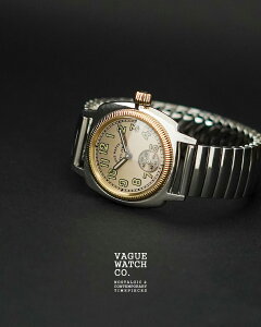 ���@�[�O�E�H�b�`�J���p�j�[ VAGUE WATCH Co. �r���v ���f�B�[�X �����Y Coussin Early Extension 1950�N�� �A���e�B�[�N�� �G�N�X�e���V�����x���g �x���g�����\ ���� �M�t�g �V���o�[ �S�[���h CO-S-008