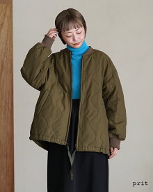 プリット prit ナイロンタッサーオニオンキルト ZIPショートブルゾン レディース P60602 1119 xp20