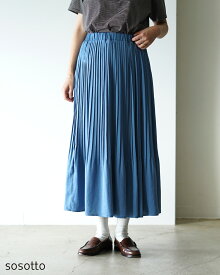 【先行予約】ソソット sosotto アンティークサテン消しプリーツスカート ロングスカート レディース 42452117 ギフト 1214