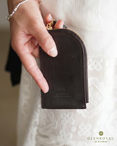 �O�������C���� GLENROYAL �W�b�v�h �L�[�P�[�X �J�[�h�|�P�b�g�t�� ZIPPED KEY CASE WITH POCKET ���U�[ �u���b�N �O���[�� �u���E�� �u���[ ���f�B�[�X �����Y 03-62550630 �y���r���[���Ώہz