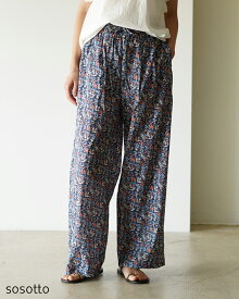 【先行予約】ソソット sosotto LIBERTYタナローンギャザーパンツ イージーパンツ レディース 42612926 1214