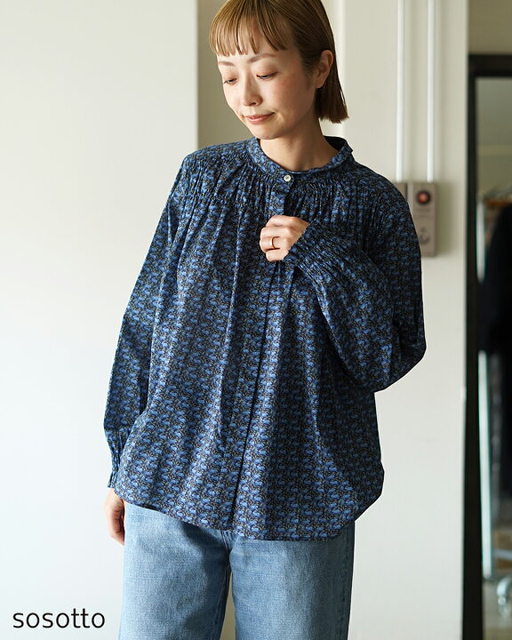 楽天市場】ソソット sosotto LIBERTYタナローンチ衿シャーリング 