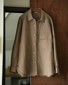 スティルバイハンド STILL BY HAND SH SH03254 ウール リネン シャツ レギュラーカラー 長袖 ポケット メンズ 1228