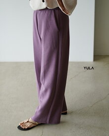 【先行予約】ユラ YULA ニットワイドパンツ レディース メンズ KNIT WIDE PANTS YL26-P002 0108