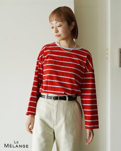 ���������W�� LE MELANGE 8���� �N���[�l�b�N T�V���c �J�b�g�\�[ ���f�B�[�X �}���`�{�[�_�[ �׃s�b�` �X�g���C�v �R�b�g�� �C���i�[ ���{�� 8611006 �M�t�g 0224