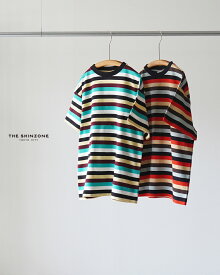 シンゾーン THE SHINZONE マルチストライプジャージーTシャツ レディース MULTI STRIPED JERSEY TEE 26SMSCU14 ボーダー オーバーサイズT コットンT 0220