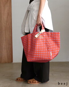�y��s�\��z�r�[�W beej �M���K���`�F�b�N �g�[�g�o�b�O ���f�B�[�X Gingham check totebag �C���h�� PWMI-IT-003 �M�t�g 0323