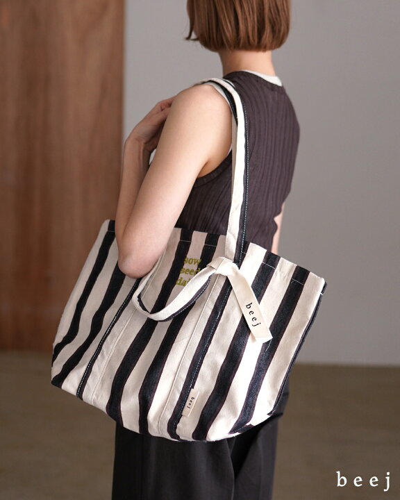 楽天市場】【SALE！30%OFF】ビージ beej ストライプ トートバッグ 