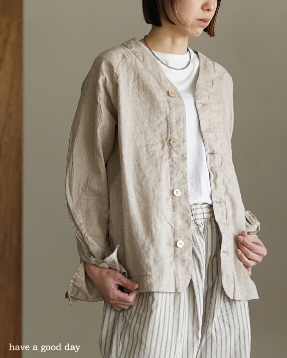 Wafu linen リネン カーディガン wafu リネン カーディガン ブラウス 