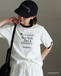 �V���]�[�� THE SHINZONE �t���b�V���}�[�P�b�g �����K�[T�V���c ���f�B�[�X FRESH MARKET RINGER TEE 26SMSCU12 �v�����gT ���O����T 0324