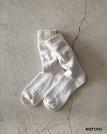 ロトト ROTOTO バーチカルラインリネンコットンソックス 靴下 レディース メンズ VERTICAL LINE LINEN CO…
