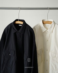 �T�������g SANMONT Cotton Silk Nep Work Shirt �R�b�g���V���N �l�b�v ���[�N�V���c �����Y SSA0101 0329