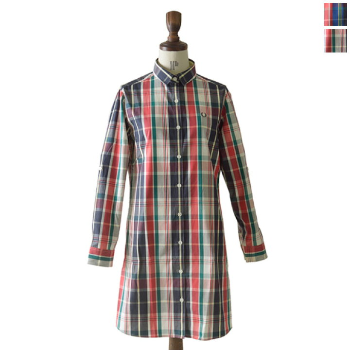 楽天市場】FRED PERRY フレッドペリー Check Shirt Dress  