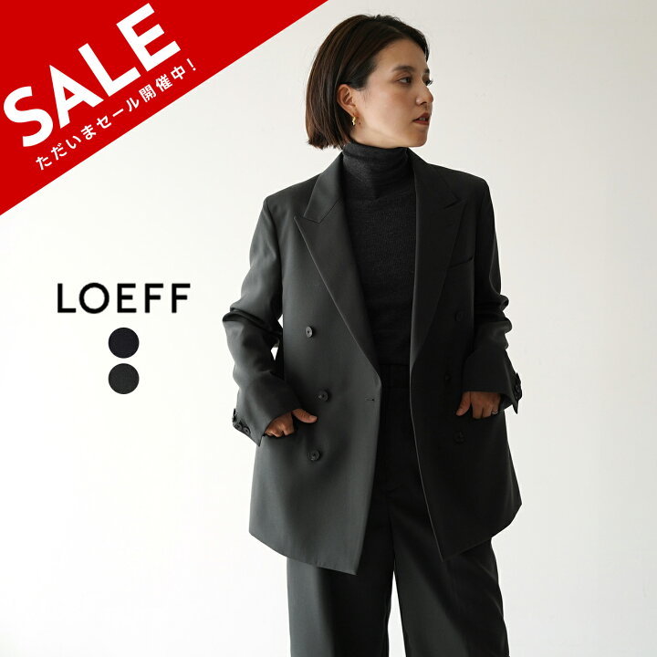 楽天市場】【SALE！50%OFF】ロエフ LOEFF ウール ギャバジン ダブル 