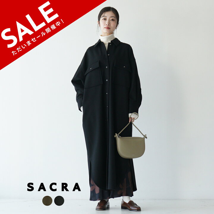 楽天市場】【SALE！40%OFF】サクラ SACRA カシミヤ シャツワンピース 