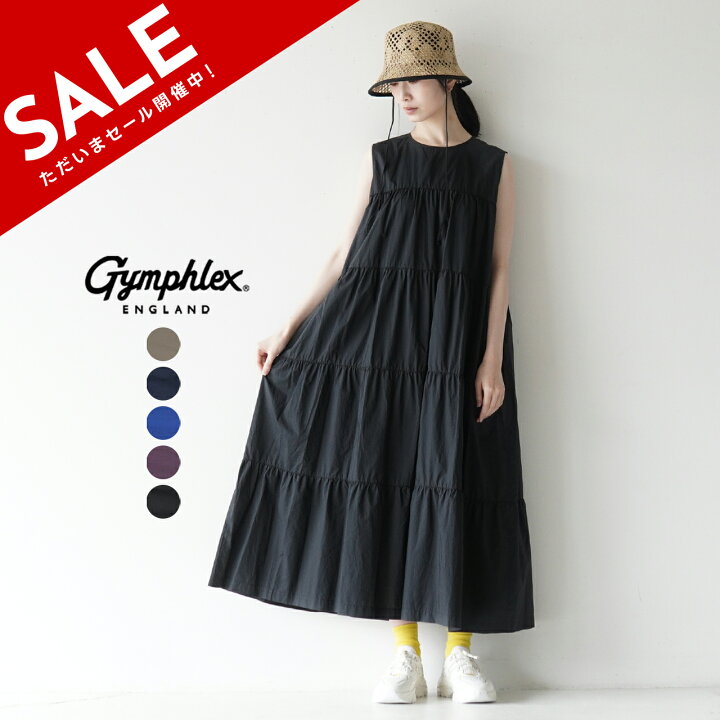 楽天市場】ジムフレックス Gymphlex スリーブス ティアード ワンピース  