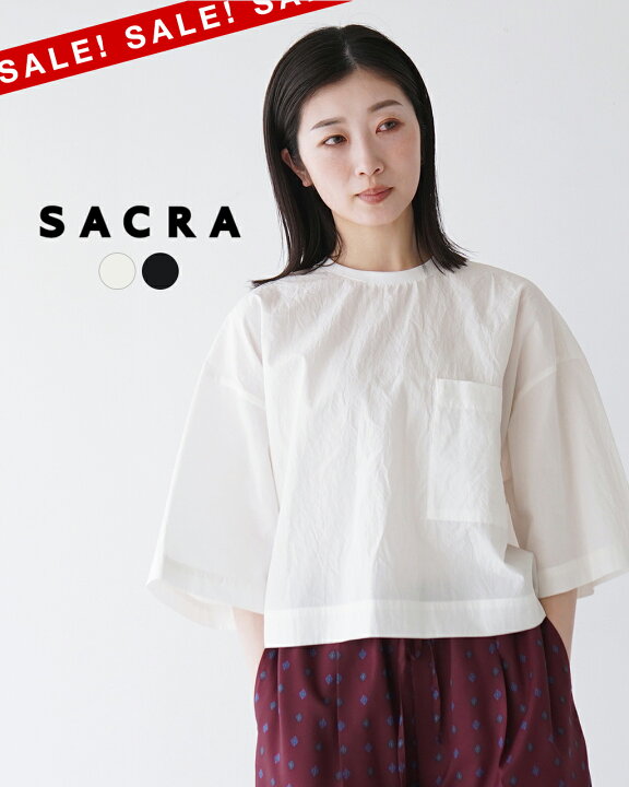 楽天市場】【SALE！20%OFF】サクラ SACRA クロップド丈 Tシャツ 