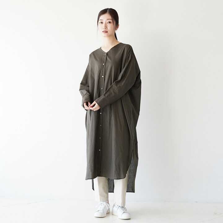 楽天市場 ミズイロインド ワンピース Mizuiro Ind レディース バスケットパターン Vネック コットン Basket Pattern Back Yoke One Piece 1 送料無料 0721 Crouka クローカ