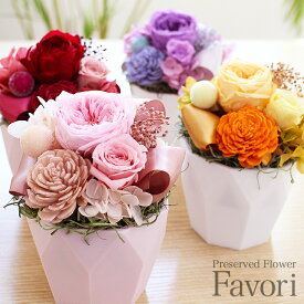 【最短翌日配達★15時〆】プリザーブドフラワー アレンジメント Cocotte Favori ココットファボリ ハロウィン 七五三 いい夫婦の日 プレゼント ギフト 花 誕生日 写真印刷無料 バラ クリアケース付き 花瓶いらず 送別会 写真入り 写真カード無料 ブリザードフラワー