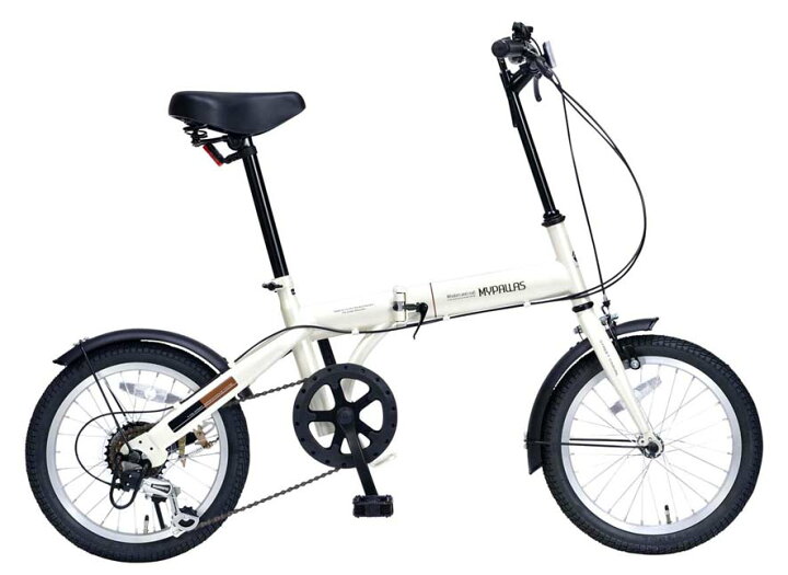 楽天市場】マイパラス 折りたたみ自転車 16インチ 6段ギア [M-103]【90 