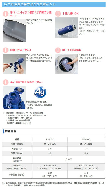 楽天市場】象印マホービン ミズノ ステンレスクールボトルTUFF ブルー 