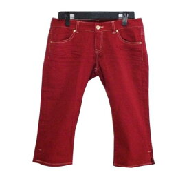 iMAGE 赤クロップド丈ストレッチデニムパンツ (Stretch denim cropped pants length red) イマージュ 046864 【中古】