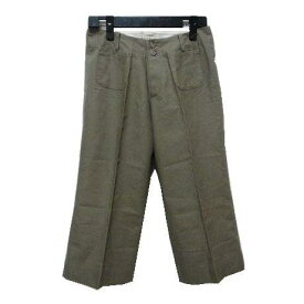 T for two リネンクロップド丈ワークパンツ (Linen cropped length work pants) ティーフォートゥー 046881 【中古】