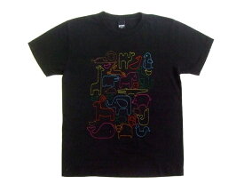 廃盤 graniph 「S」 Animal embroidery T-shirt グラニフ アニマル 刺繍 Tシャツ 069110 【中古】