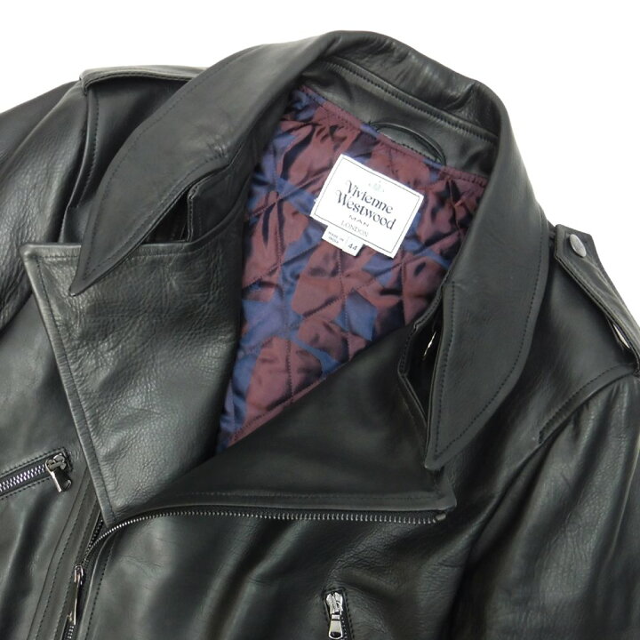 楽天市場】【新古品】 Vivienne Westwood MAN ヴィヴィアンウエストウッド マン 「44」 イタリア製  ポートレートバイカーレザージャケット (黒 皮 革 ジャン) 101358 【中古】 : CROWN STORE Vivienne Westwood 革ジャン♡