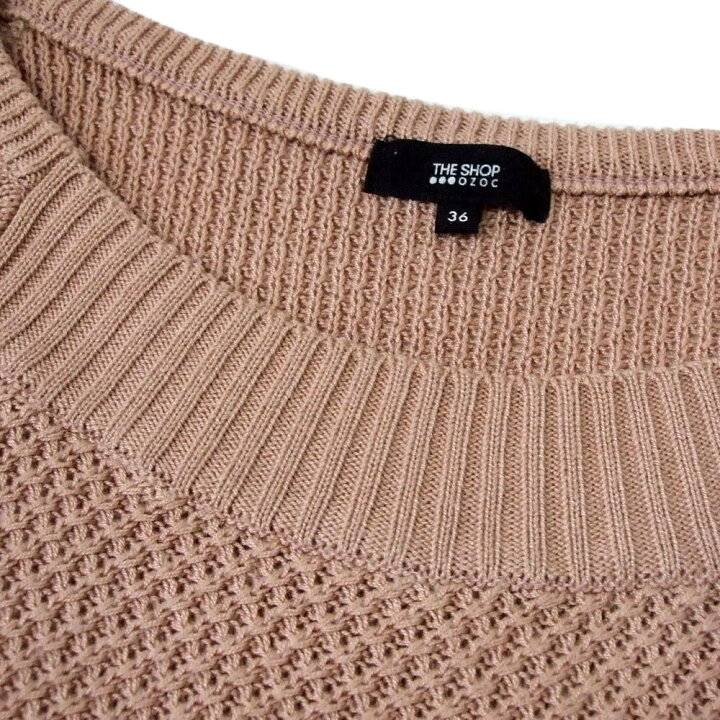 楽天市場】OZOC オゾック 「36」 ラグランニットセーター (ブラウン  