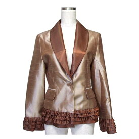 新品同様 Mangrove マングローグ シルクフリルジャケット (ドレス 絹 最高級絹素材) 119409 【中古】