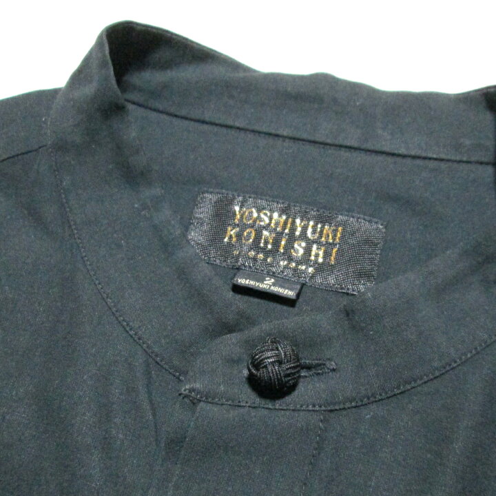 Vintage YOSHIYUKI KONISHI FICCE ヴィンテージ ヨシユキコニシ フィッチェ 「2」 マオカラーワイド刺繍シャツ (黒 襟なし) 123372 【中古】 | CROWN STORE