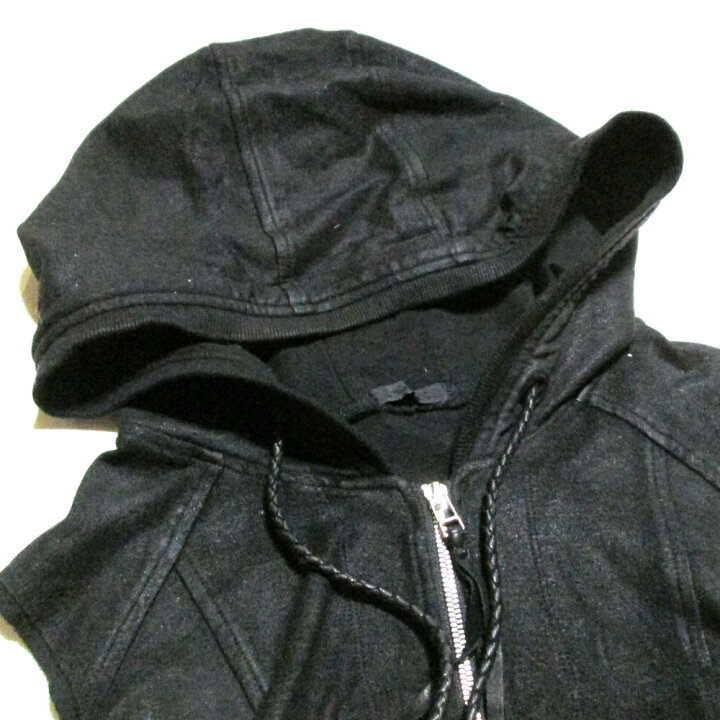 楽天市場】美品 KMRii ケムリ 「2」 ノースリーブグランジパーカー (黒 
