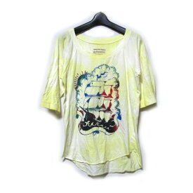 美品 banal chic bizarre バナルシックビザール 帆船プリントTシャツ (黄色 半袖) 129430 【中古】