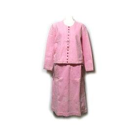 Vintage PINK HOUSE ヴィンテージ ピンクハウス デニム×タータンチャックセットアップスーツ (ロング マキシ丈) 131501 【中古】