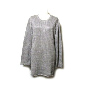 HELMUT LANG ヘルムート ラング ローケージシルクニットセーター (絹 シルバーグレー) 131513 【中古】