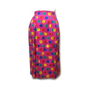 美品 Vintage Christian Dior ヴィンテージ オールド クリスチャンディオール フラワーデザインスカート (ピンク ロング 花柄) 132871 【中古】