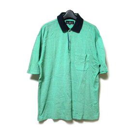 Vintage dunhill ヴィンテージ ダンヒル 「XL」 イタリア製 クレリックポロシャツ (半袖 ビンテージ グリーン) 133594 【中古】