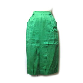 Vintage Christian Dior ヴィンテージ オールド クリスチャン ディオール 「S」 Vラップデザインロングスカート (緑 グリーン レトロ ビンテージ) 134710 【中古】