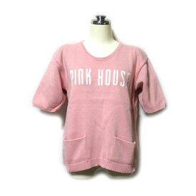 Vintage PINK HOUSE ヴィンテージ ピンクハウス ロゴコットンニットセーター (半袖 サマー ビンテージ カネコイサオ 金子功) 134988 【中古】