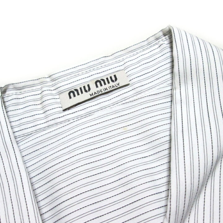 楽天市場】美品 MIU MIU ミュウミュウ 「38」 イタリア製 ストライプ 