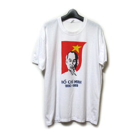 Vintage Ho Chi Minh ヴィンテージ オールド ホーチミン 「XXL」 ベトナム製 プロパガンダTシャツ (ビンテージ 半袖 白) 135595 【中古】