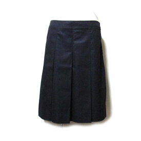 MIU MIU ミュウミュウ 「38」 イタリア製 プリーツスカート (濃紺 ネイビー) 136035 【中古】