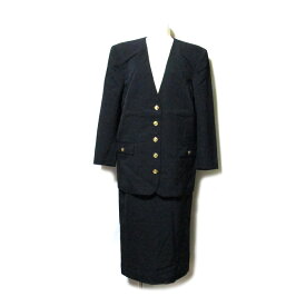 Vintage From nil ヴィンテージ オールド フロムニル 金ボタンバブリーセットアップスーツ (バブル 2点セット ブラック 黒 スカート ビンテージ) 136443 【中古】