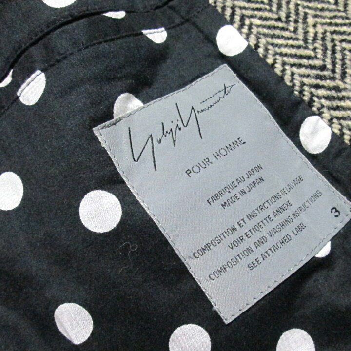 楽天市場】美品 Yohji Yamamoto POUR HOMME ヨウジヤマモト プールオム 