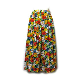美品 Vintage KENZO ヴィンテージ ケンゾー 「2」 フラワーパターンロングスカート (高田賢三 花柄 ウエストゴム) 136820 【中古】
