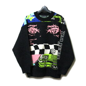 美品 TAKA ORIGINAL タカオリジナル アートワイドニットセーター (黒 セーター) 137090 【中古】