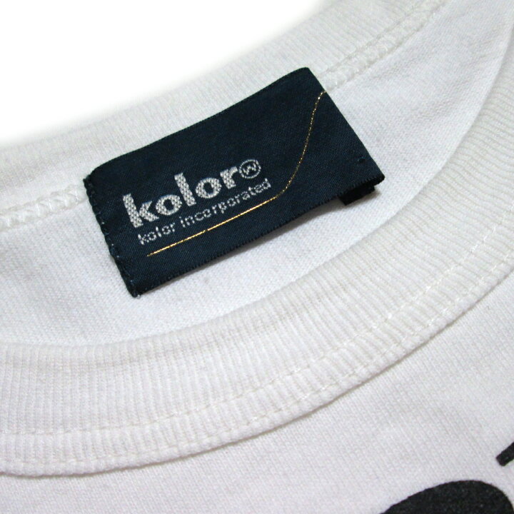 楽天市場】Kolor カラー 「1」 2004 刺繍ワイドショート丈Tシャツ (白 