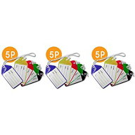 カラフル　ビニールネームタグ　15枚（5枚入×3個）セット【メール便・送料無料】